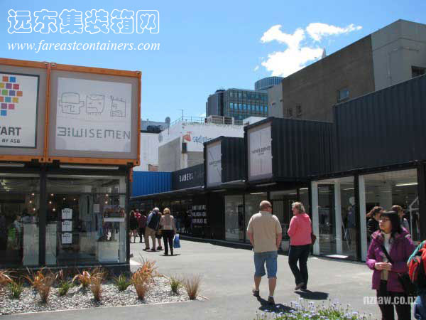 新西蘭基督城Cashel Mall,住人集裝箱活動房屋,二手集裝箱貨柜