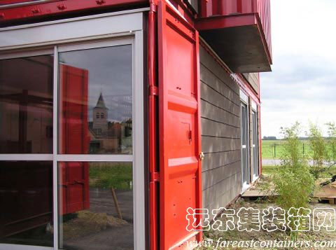 集裝箱住宅別墅: Red Container House Lille,集裝箱房屋,集裝箱建筑,集裝箱活動房,住人集裝箱