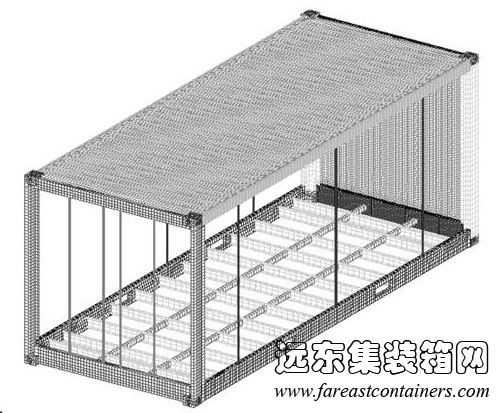 改進后的集裝箱有限元模型,擴展集裝箱式活動房