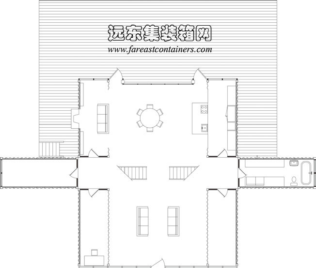 12號(hào)集裝箱住宅一層平面圖