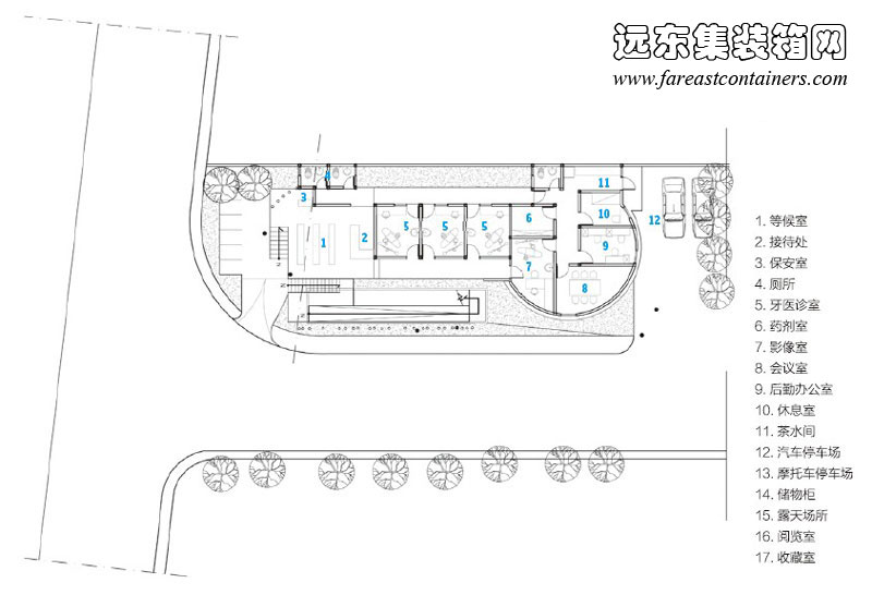 Contertainer 集裝箱社區中心一層平面圖